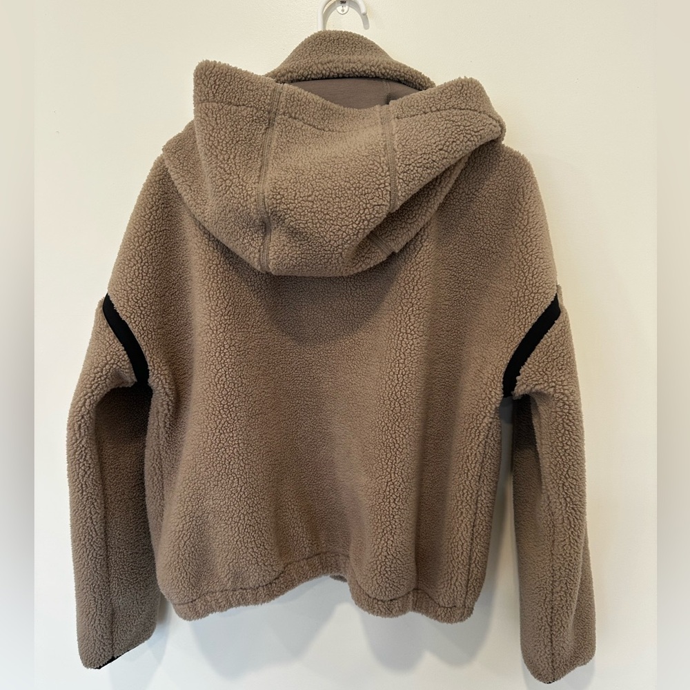 Beige Sherpa Zip-Up Jacket - Picture 6 of 8